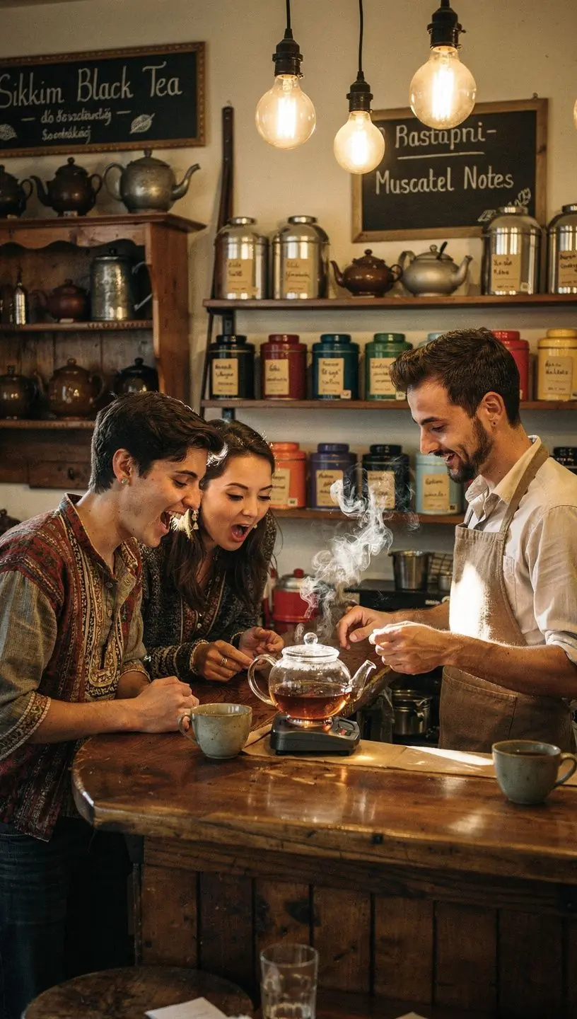 Pihentető tea szertartás, a Sikkim fekete tea ízélményével.